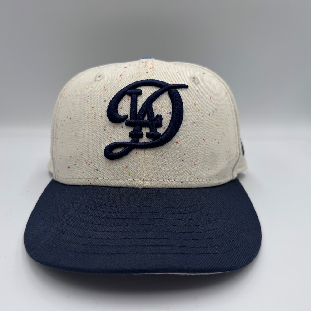 New Era LA Dodgers City Connect 59FIFTY Fitted Hat 7 1/4 Cream Speckled Navy MLB